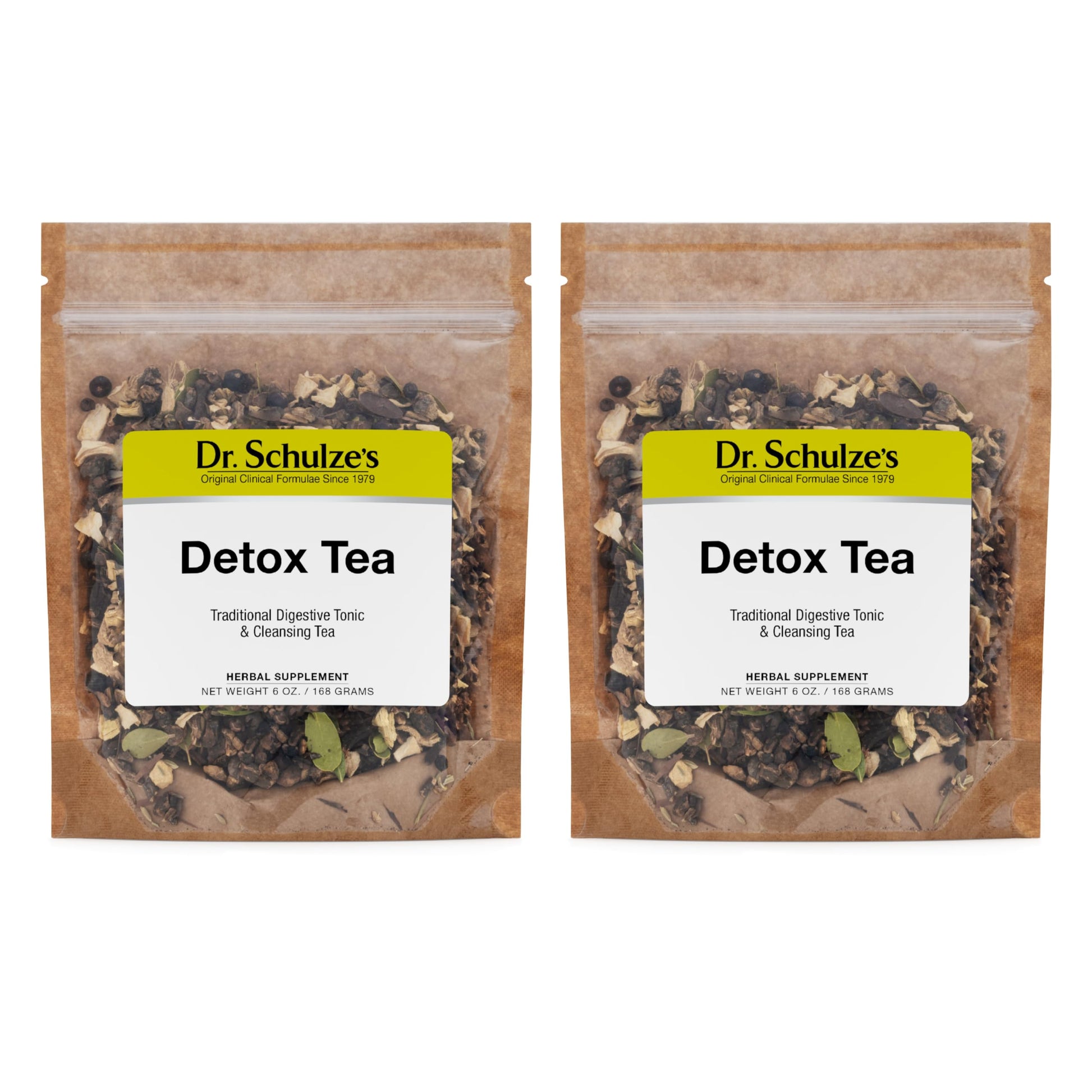 Dr. Schulze's Detox Tea - Gentle Cleansing Tea for Digestive Health - Inner Body Refresh - Bowel Support - Natural, Plant-Based Ingredients - Gluten-Free & Vegan - 6 oz (32 Servings) - 2 Pack Dr. Schulze's buy australia supplements