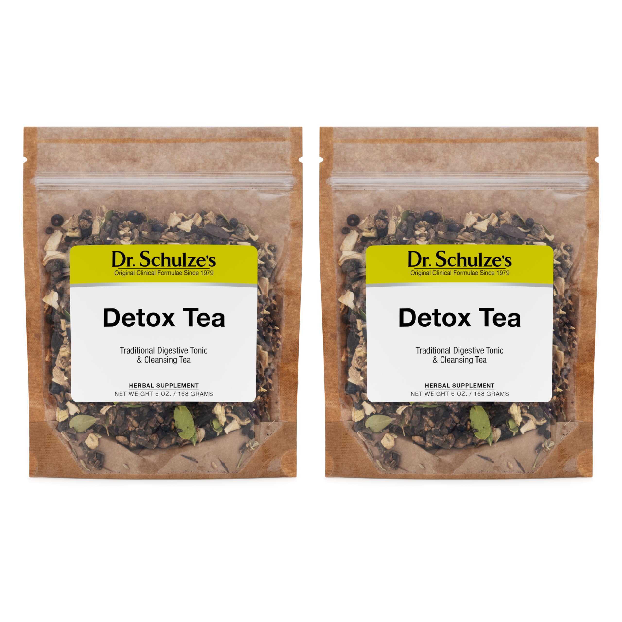 Dr. Schulze's Detox Tea - Gentle Cleansing Tea for Digestive Health - Inner Body Refresh - Bowel Support - Natural, Plant-Based Ingredients - Gluten-Free & Vegan - 6 oz (32 Servings) - 2 Pack Dr. Schulze's buy australia supplements