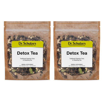 Dr. Schulze's Detox Tea - Gentle Cleansing Tea for Digestive Health - Inner Body Refresh - Bowel Support - Natural, Plant-Based Ingredients - Gluten-Free & Vegan - 6 oz (32 Servings) - 2 Pack Dr. Schulze's buy australia supplements