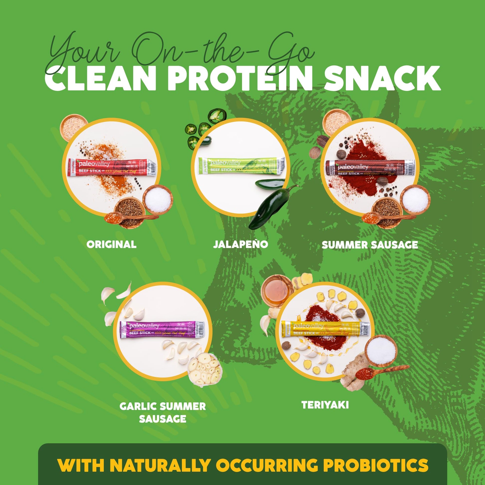 Paleovalley 100% Grass Fed Beef Sticks - Delicious Gluten Free Beef Snack - High Protein Keto Friendly, 50 Count Variety Pack Paleovalley buy australia supplements