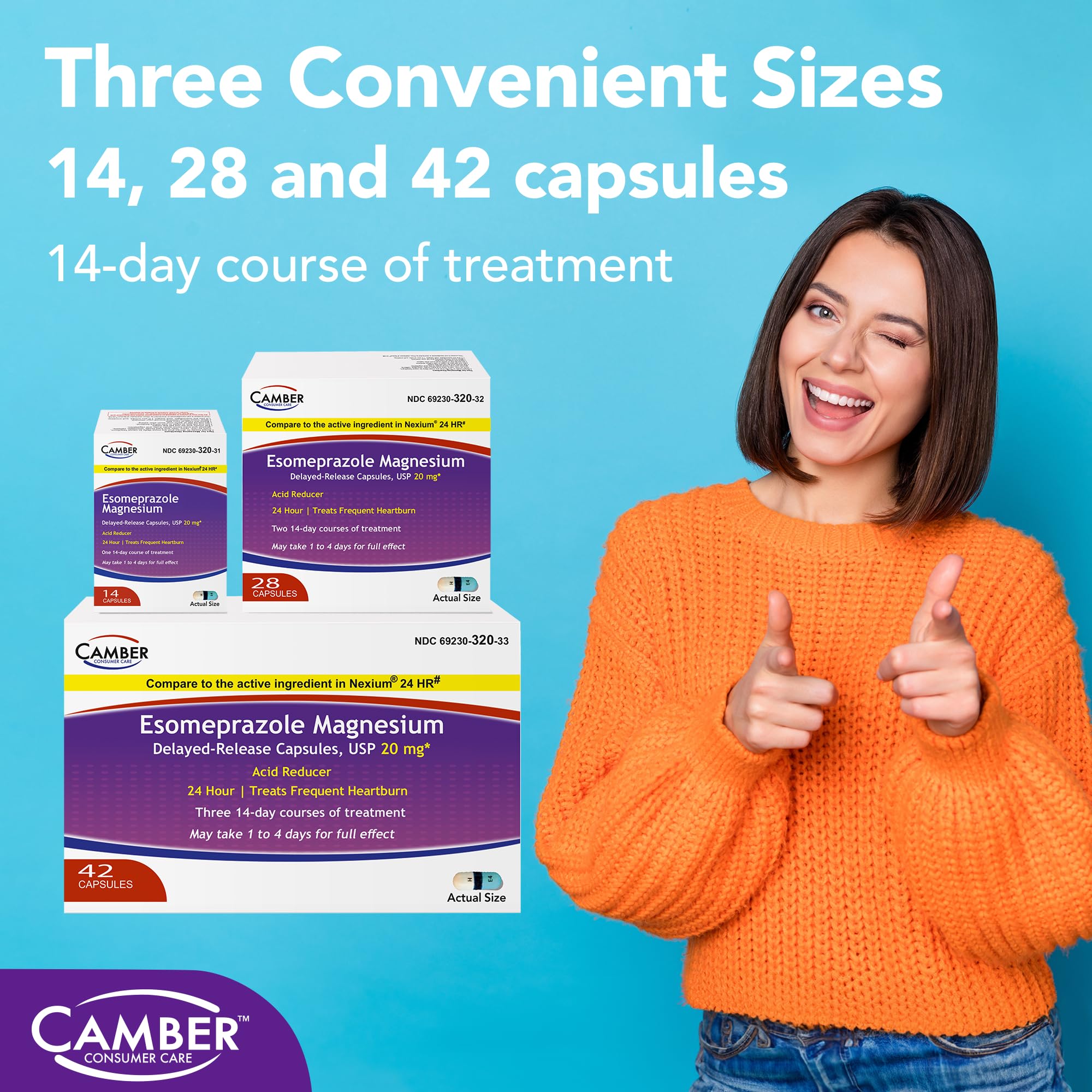 Camber Esomeprazole Magnesium USP 20mg, Delayed Release Capsules, Treats Frequent Heartburn (42 Count) CAMBER PHARMACEUTICALS, INC buy australia supplements