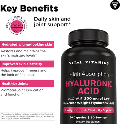 Vital Vitamins Multi-Collagen Plus 150 ct + Hyaluronic Acid Capsules 60 ct Gsupps Australia