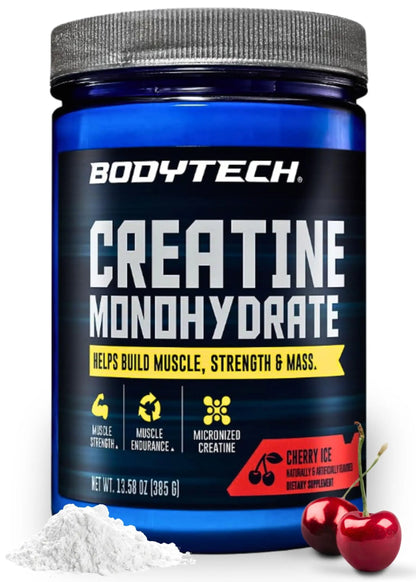 BodyTech 100% Pure Creatine Monohydrate Powder - Micronized for Maximum Absorption - Supports Muscle Strength & Power Output BodyTech