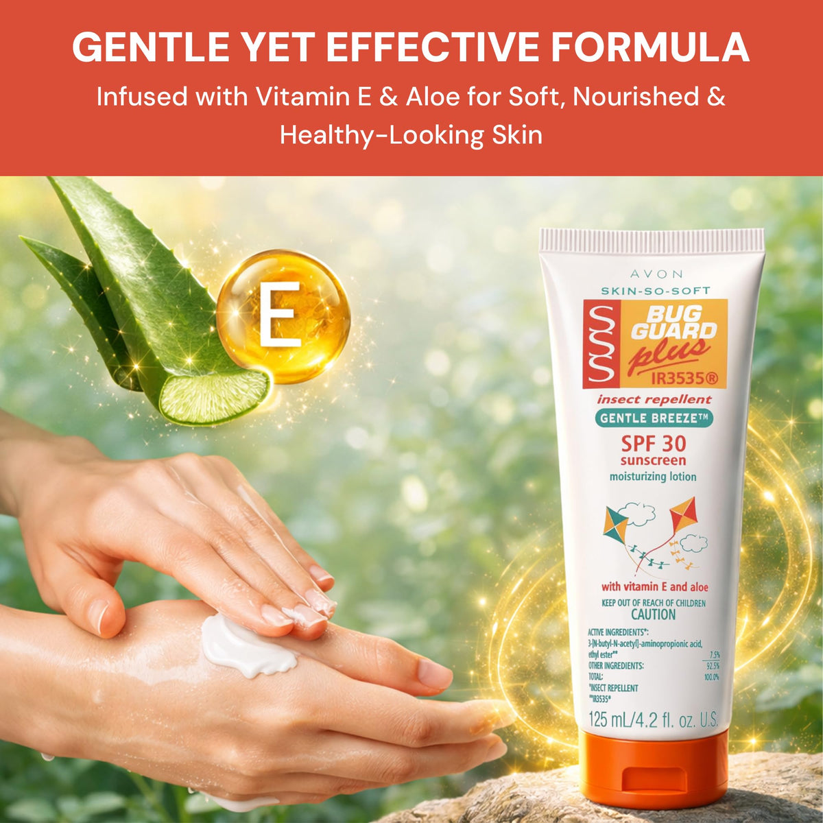 AVON SSS Bug Guard Plus IR3535 Gentle Breeze SPF 30 Lotion - 4.2 oz AVON