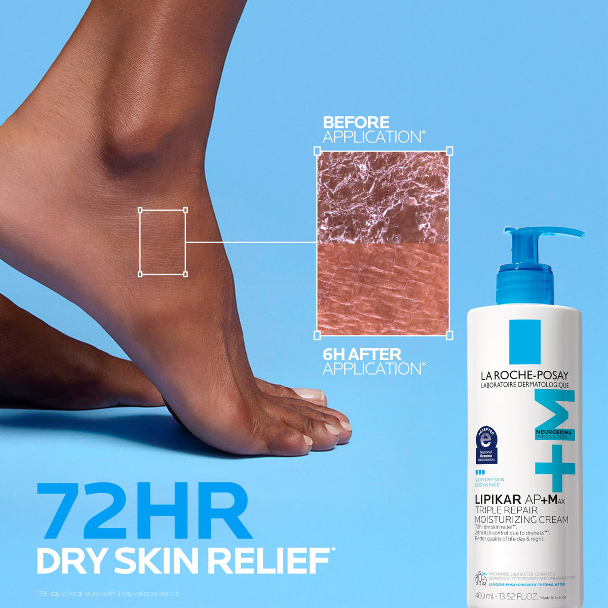 La Roche-Posay Lipikar AP+Max Triple Repair Moisturizing Body Cream,13.52oz La Roche-Posay