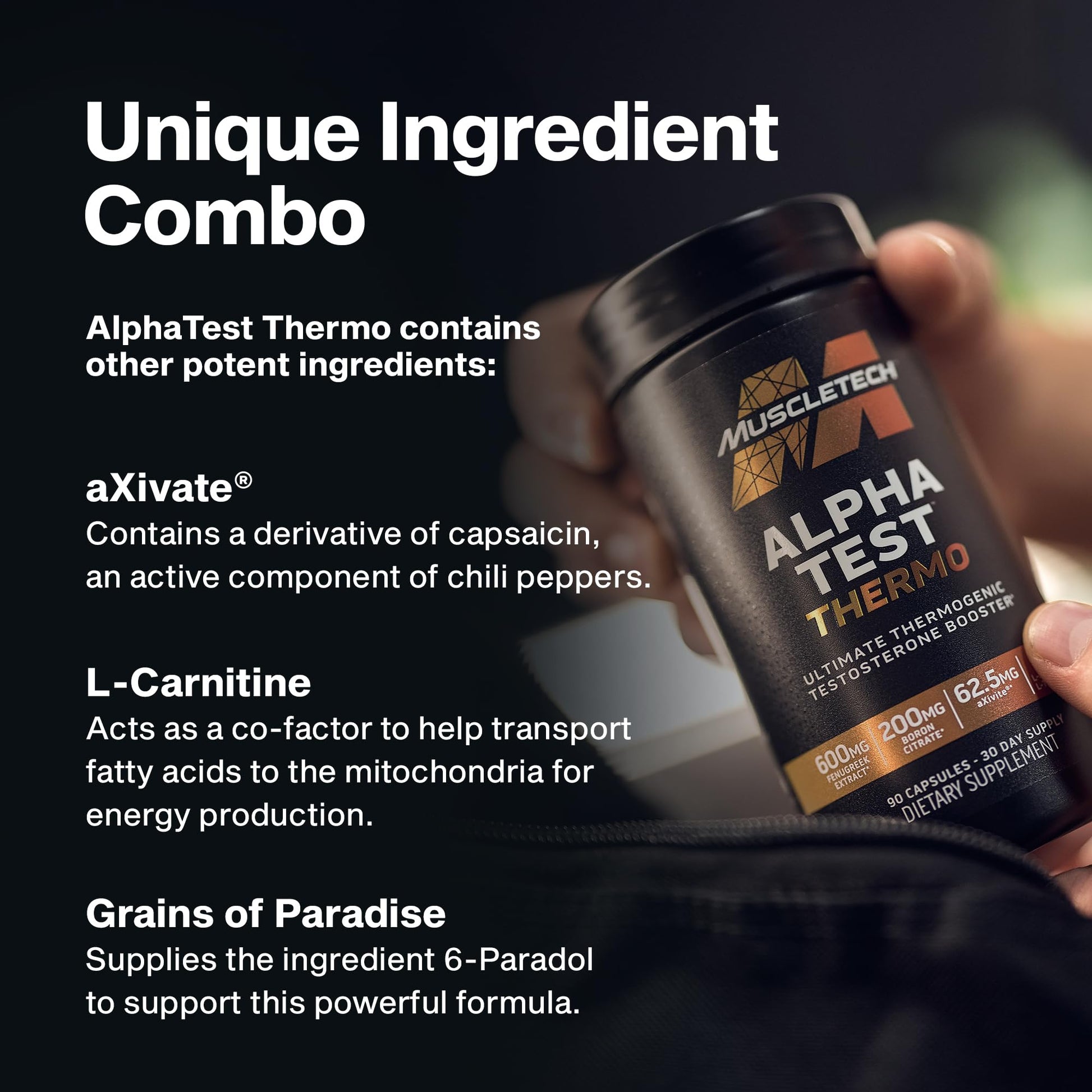 MuscleTech Thermogenic Booster for Men, AlphaTest Thermo - T-Boost Mens Supplement with Tribulus Terrestris - Male Gym Workout Supplements for Muscle Growth MuscleTech buy australia supplements