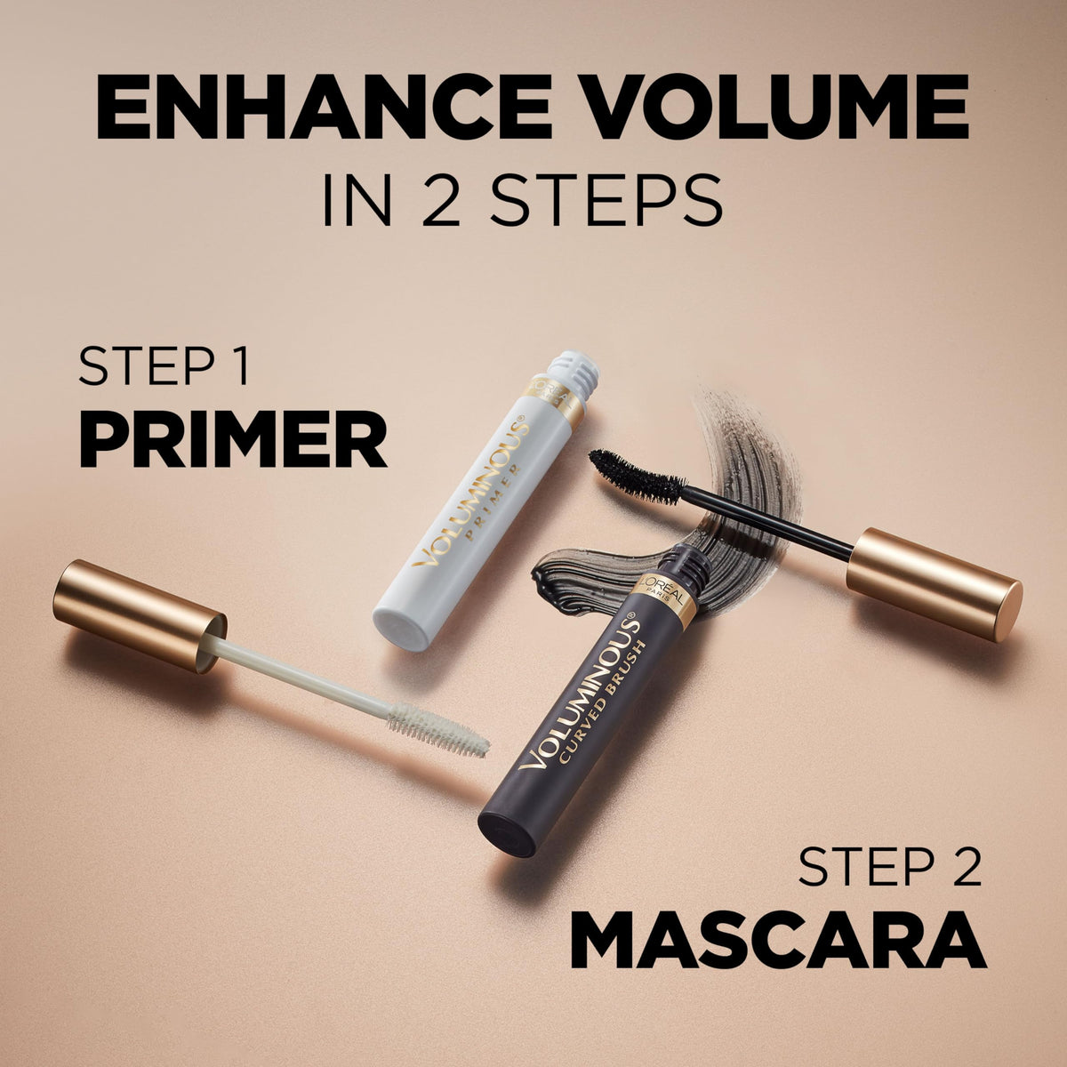 L'Oreal Paris Makeup Voluminous Original Curved Brush Mascara, Black, 0.28 Fl Oz L'Oreal Paris