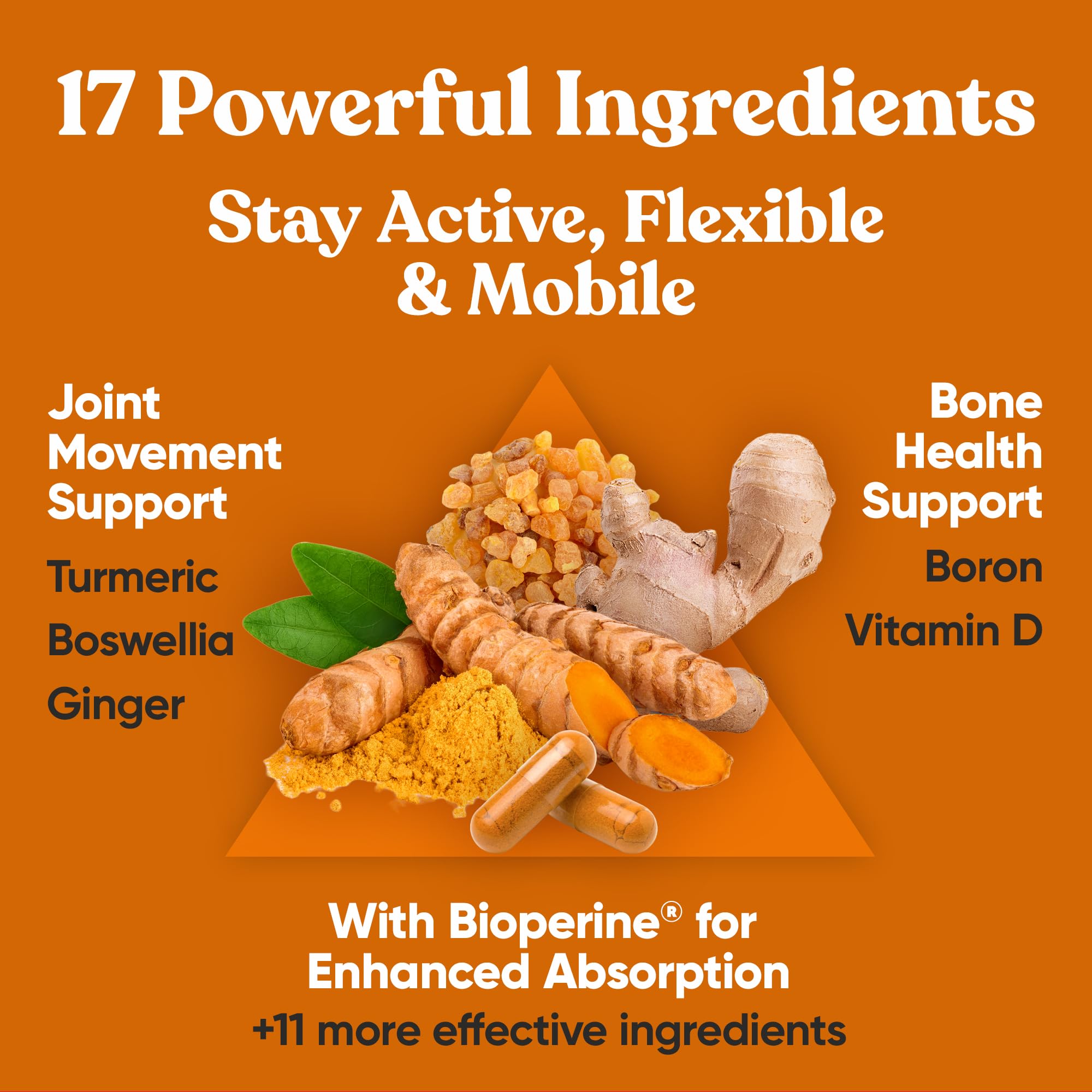 Primal Joint & Mobility Support - Advanced Joint Support Supplement for Women and Men - Turmeric, Boswellia, Ginger and Boron for Whole-Body Flexibility, Joint Health & Comfort - 60 Veg Soft Capsules Eu Natural buy australia supplements