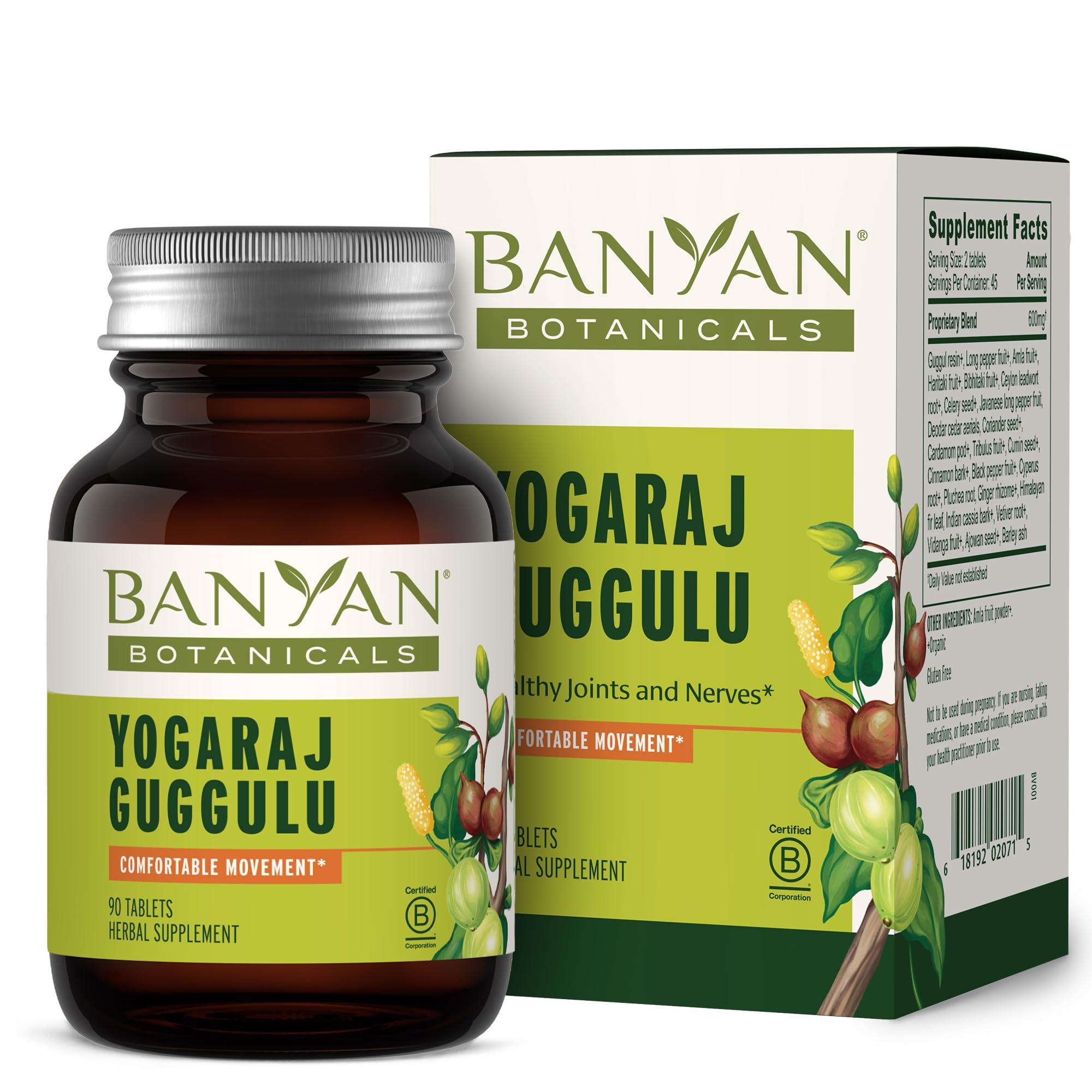 Banyan Botanicals Organic Yogaraj Guggulu – Joint Support & Mobility Supplement – Ayurvedic Herbal Blend for Flexibility, Neuromuscular Comfort – Deep Systemic Detox – 90 Tablets – USDA Organic* Banyan Botanicals buy australia supplements