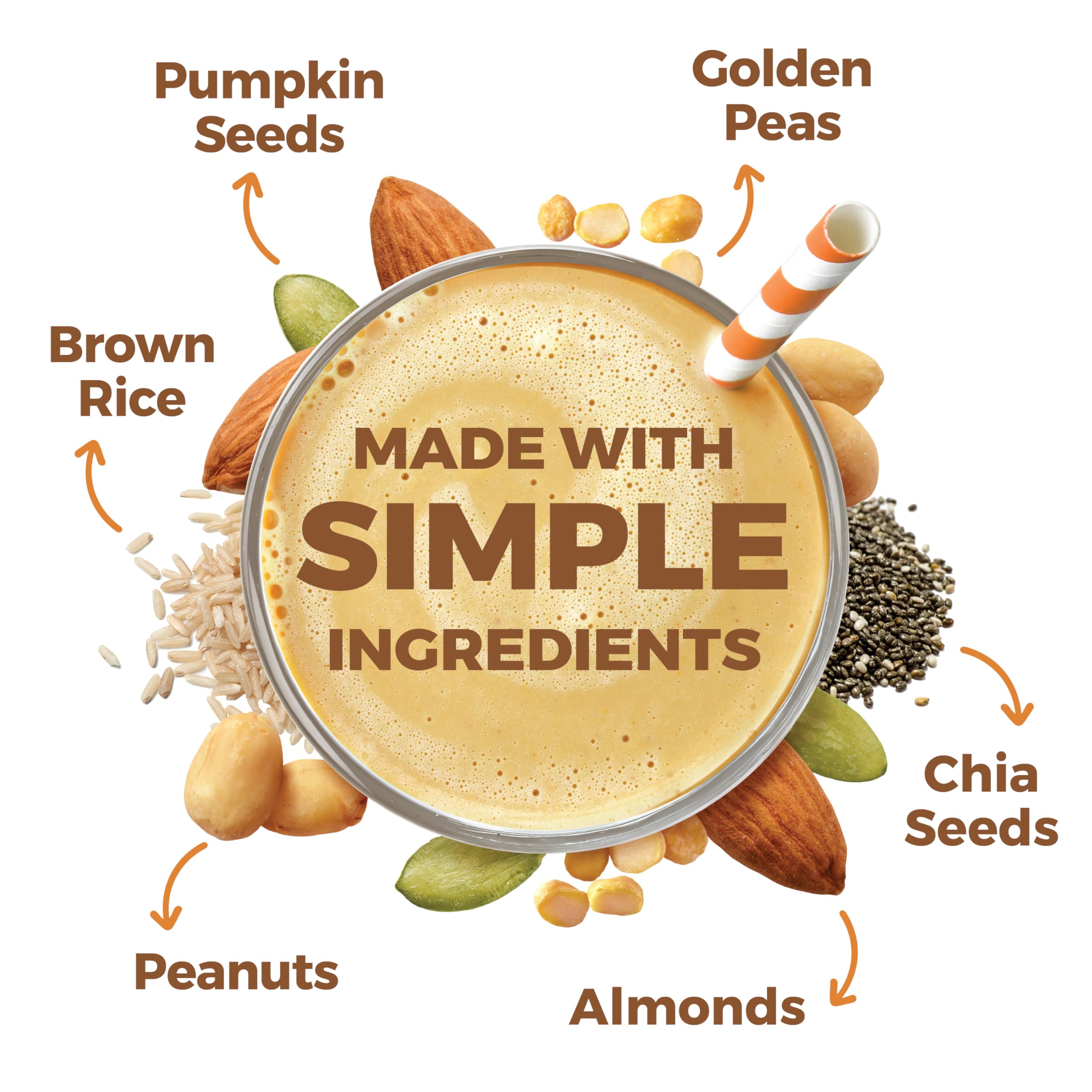 Orgain Organic Simple Vegan Protein Powder, Peanut Butter - 20g Plant Based Protein, With less Ingredients, No Artificial Sweeteners, Gluten Free, No Dairy or Lactose, 1.25 lb (Packaging May Vary) Orgain buy australia supplements