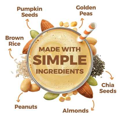 Orgain Organic Simple Vegan Protein Powder, Peanut Butter - 20g Plant Based Protein, With less Ingredients, No Artificial Sweeteners, Gluten Free, No Dairy or Lactose, 1.25 lb (Packaging May Vary) Orgain