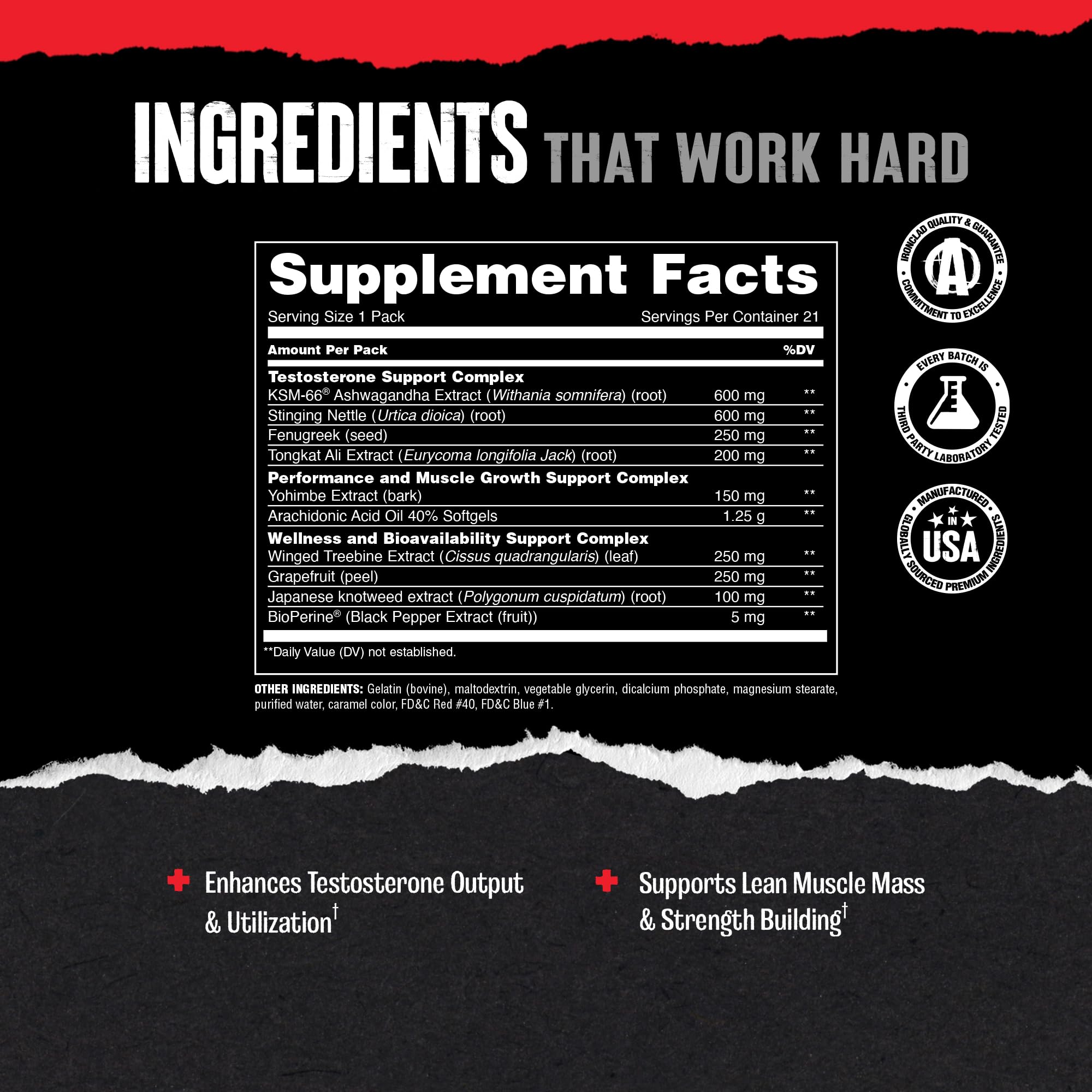Animal Test Booster for Men - Male Enhancing Supplement Libido Booster for Strength Athletes & Bodybuilders to Increase Stamina, Endurance, Muscle Growth, All-in-One Packs – 21 Day Cycle Animal buy australia supplements