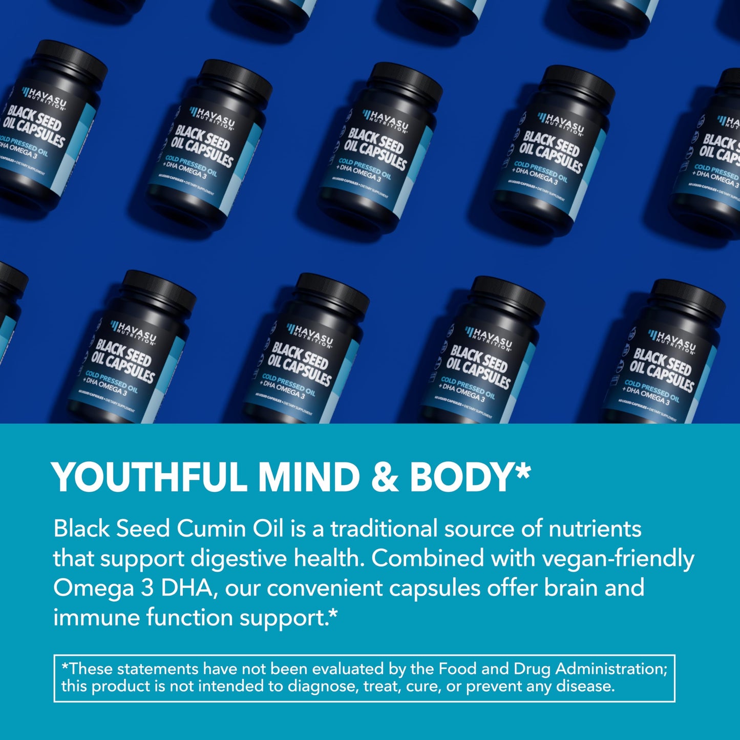Black Seed Oil Capsules, Vegan, Non-GMO, Cold-Pressed Nigella Sativa, 90ct | 1500mg Per Serving Black Cumin Supplement for Skin Health, Immune Function, and Digestive Health, Unflavored, 30 Servings Gsupps Australia