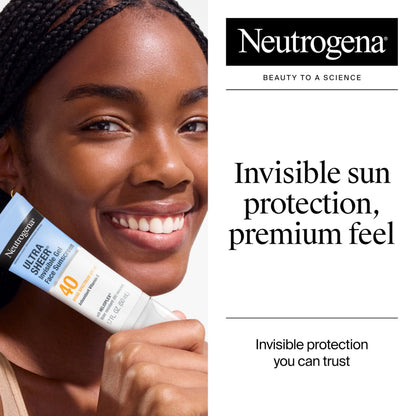 Neutrogena Ultra Sheer Invisible Gel Face Sunscreen SPF 40, Facial Sunscreen & Moisturizer Neutrogena