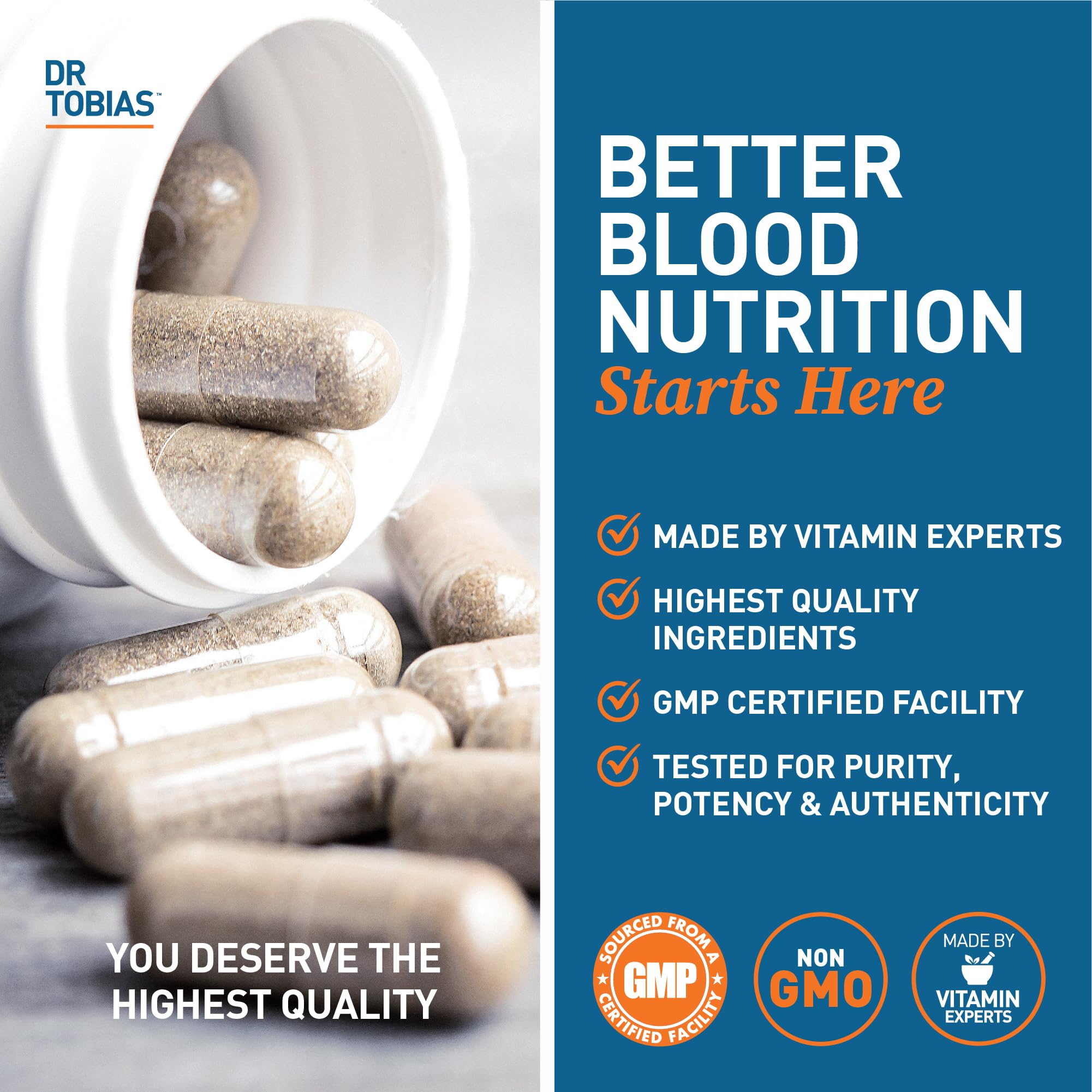 Dr. Tobias Blood Pressure Support Supplement with Hawthorn, Hibiscus Flower, Olive Leaf & Garlic, Supports Normal Circulatory Health with Vitamins C, B6, B12, Niacin, Folate & Herbs, 90 Capsules Dr. Tobias buy australia supplements