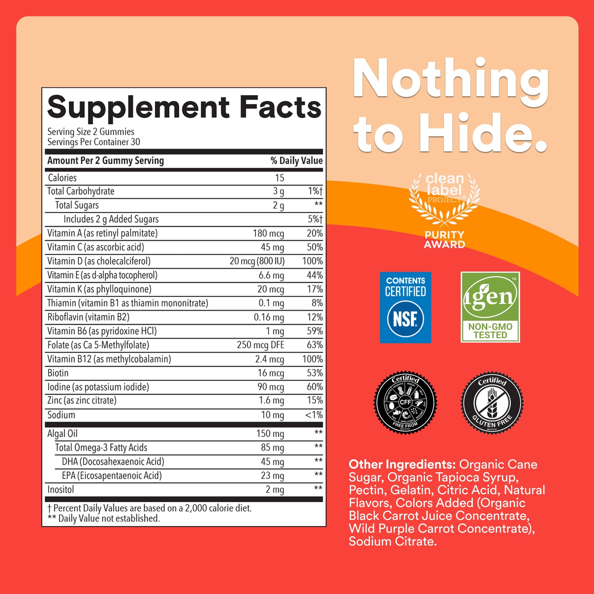 SmartyPants Kids Multivitamin Gummies with Omega 3 DHA/EPA, Vitamins D3, C, B12, B6, A, K, and Zinc, Gluten Free, Clean Label, Three Fruit Flavors, 60 Gummies (30 Day Supply) Gsupps Australia