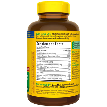 Nature Made Super B Complex with Vitamin C & Folic Acid, B Complex Vitamins for Women and Men, Dietary Supplement Nature Made