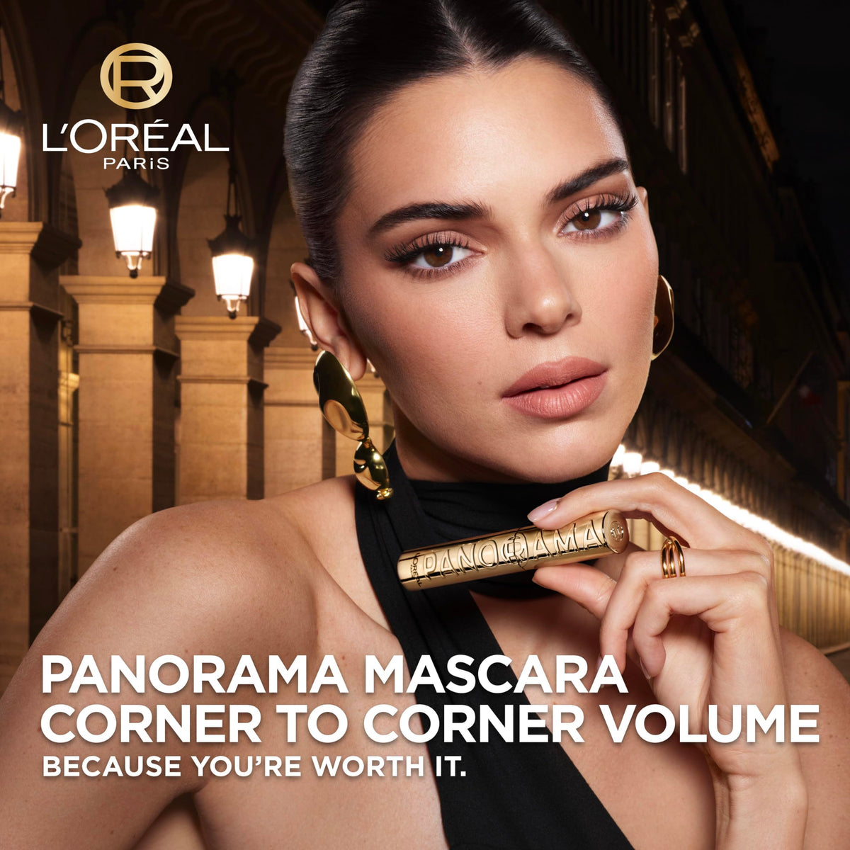 L'Oreal Paris Voluminous Panorama Mascara, Volumizing and Lengthening Mascara, Washable Longwear and Smudge Resistant Make Up, Blackest Black, 0.33 Fl Oz L'Oreal Paris