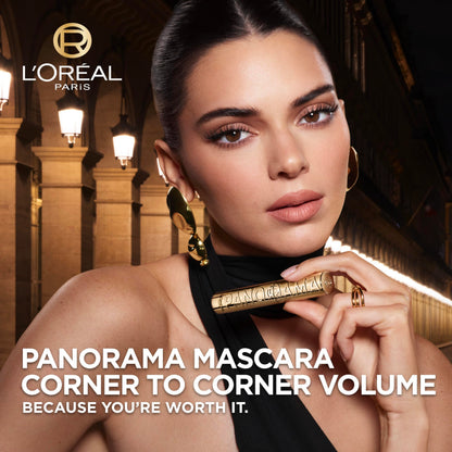 L'Oreal Paris Voluminous Panorama Mascara, Volumizing and Lengthening Mascara, Washable Longwear and Smudge Resistant Make Up, Blackest Black, 0.33 Fl Oz L'Oreal Paris