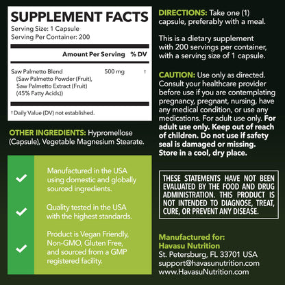 Saw Palmetto for Men, DHT Blocker and Prostate Health Supplement, 120 Count | Potent 3X Formula with Pumpkin Seed Oil and Stinging Nettle, Bladder and Urinary Support, Vegan, Non-GMO, 2-Month Supply Gsupps Australia