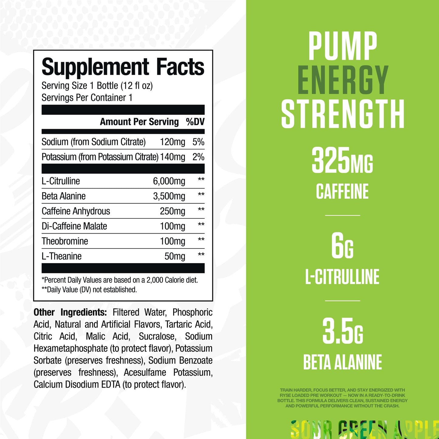 RYSE Loaded Pre Workout Drink - Ring Pop Cherry - Sugar-Free, Ready to Drink Energy Supplement with 325mg Caffeine, Citrulline & Beta Alanine for Focus & Pump - 12 fl oz Bottles (Pack of 12)