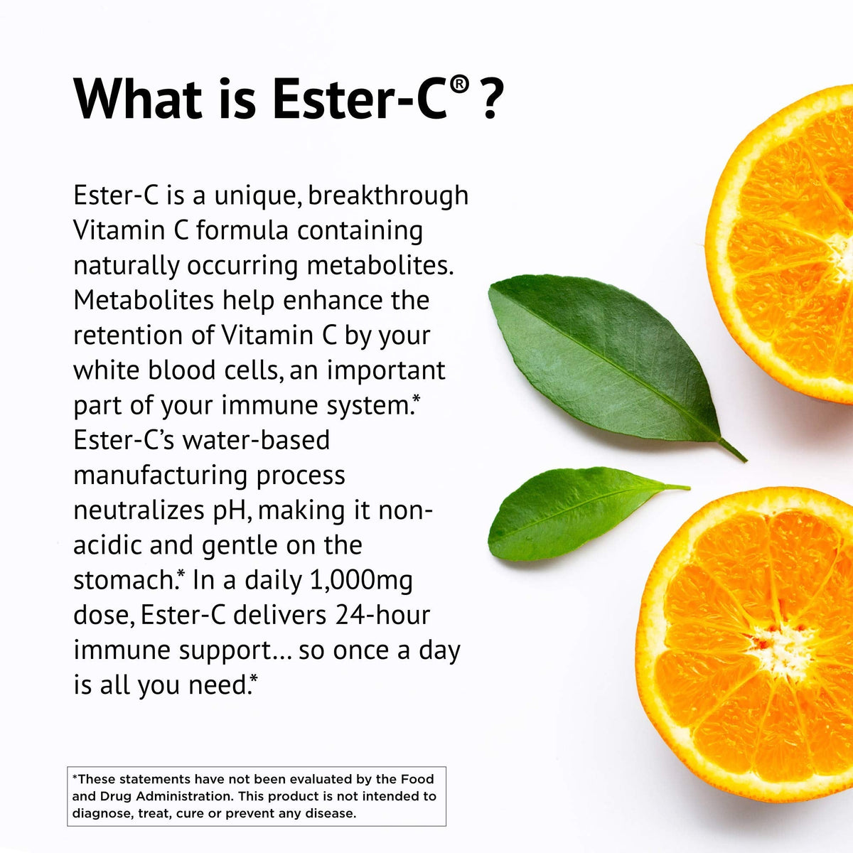 Ester-C American Health with Citrus Bioflavonoids Capsules - 24-Hour Immune Support, Gentle On Stomach, Non-Acidic Vitamin C American Health