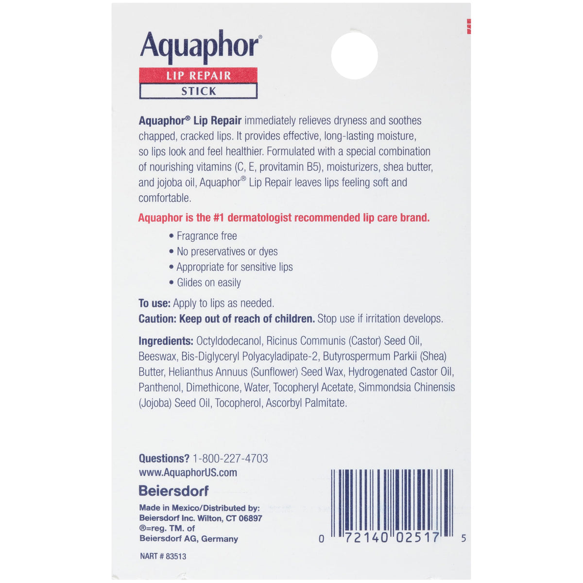 Aquaphor Lip Balm Set, Repair and Protect, 4 Lip Products Total Aquaphor