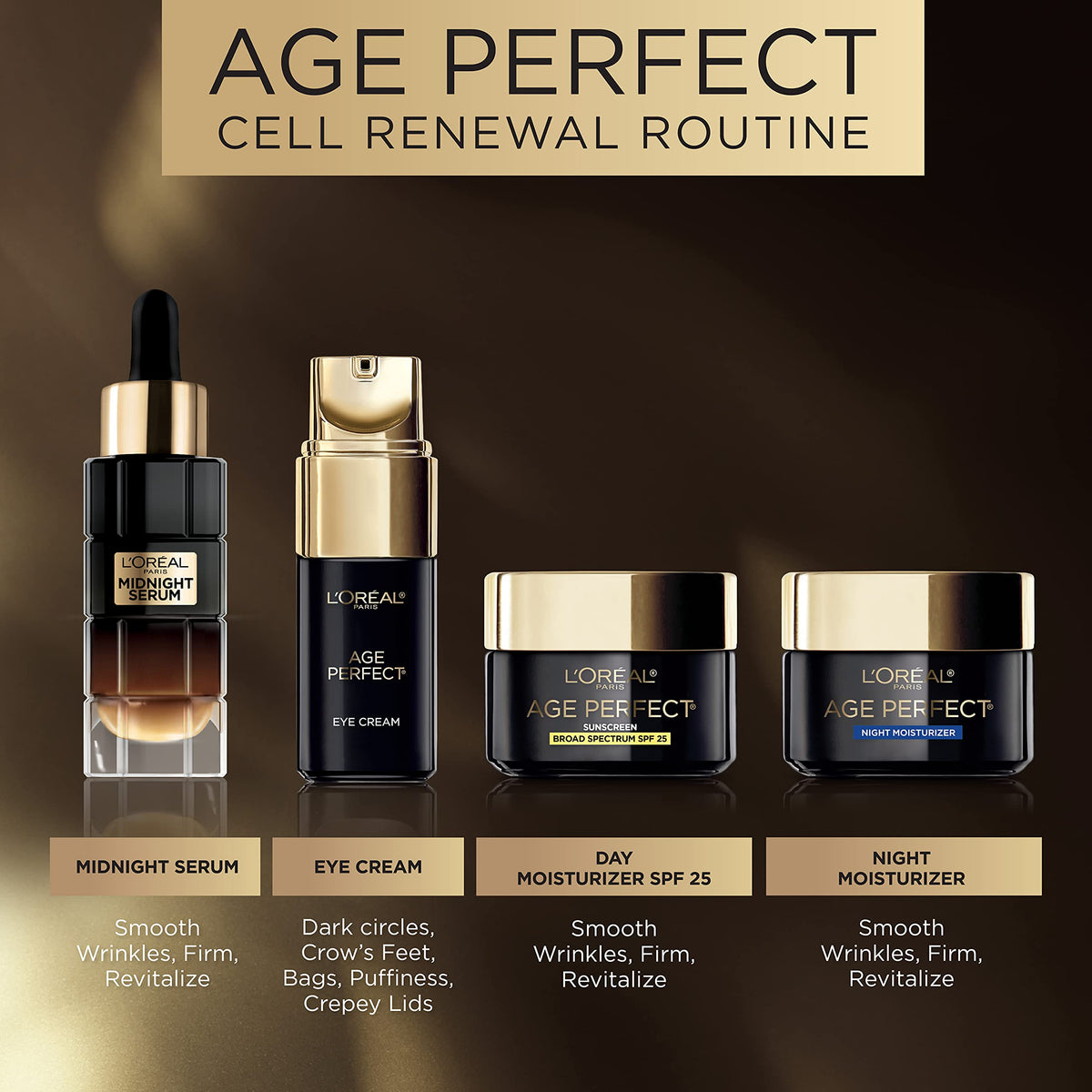 L'Oreal Paris Age Perfect Cell Renewal Anti-Aging Eye Cream, For Dark Circles & Puffiness 0.5 Fl oz L'Oreal Paris