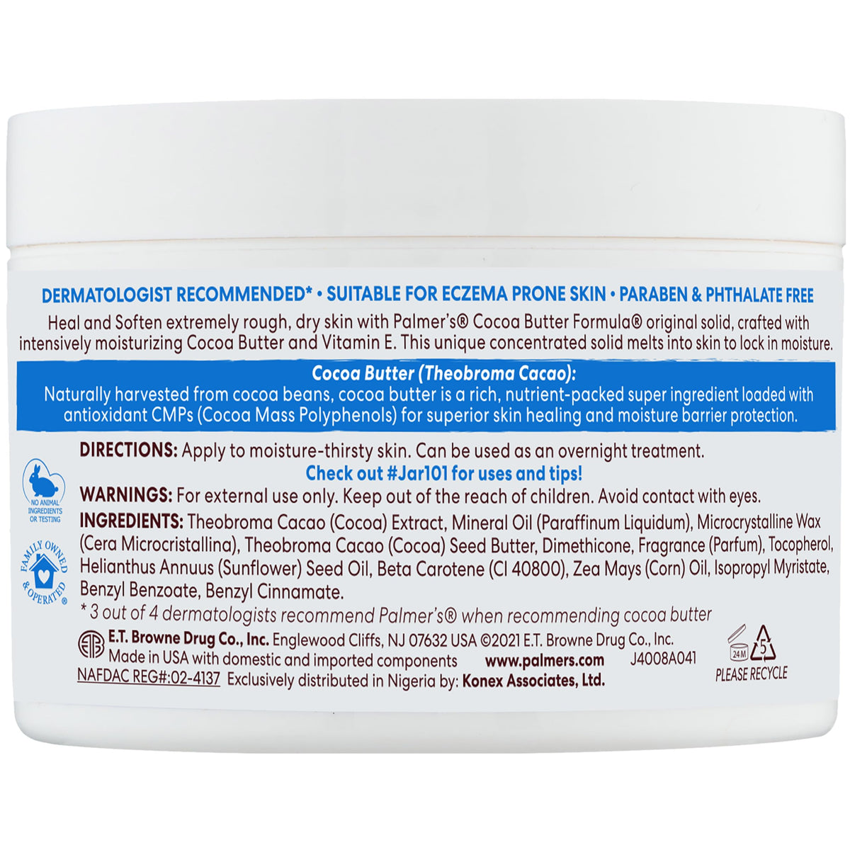 Palmer's Solid Body Lotion, Cocoa Butter Formula with Vitamin E (7.25 Oz) Palmer's