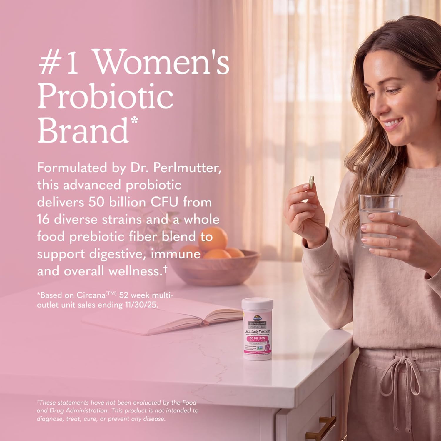 Garden of Life Dr. Formulated Once Daily Women's Probiotics with 50 Billion CFU & Organic Prebiotics – Vaginal Health, Digestive Support, Immune Support, Dairy Free, 30 Capsules Gsupps Australia