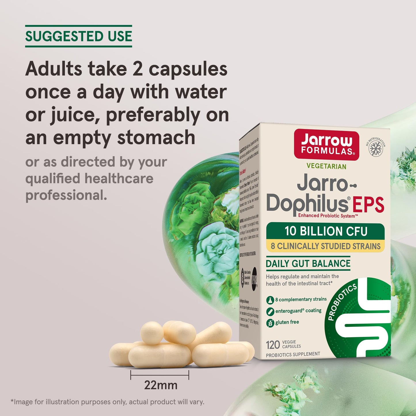 Jarrow Formulas Jarro Dophilus Probiotics 10 Billion CFU - Probiotic Supplement Capsules for Digestive Health & Gut Health for Women and Men Jarrow Formulas