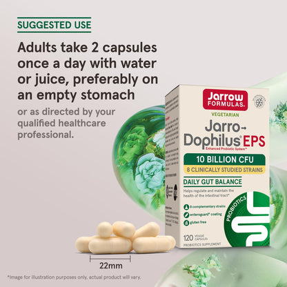 Jarrow Formulas Jarro Dophilus Probiotics 10 Billion CFU - Probiotic Supplement Capsules for Digestive Health & Gut Health for Women and Men Jarrow Formulas