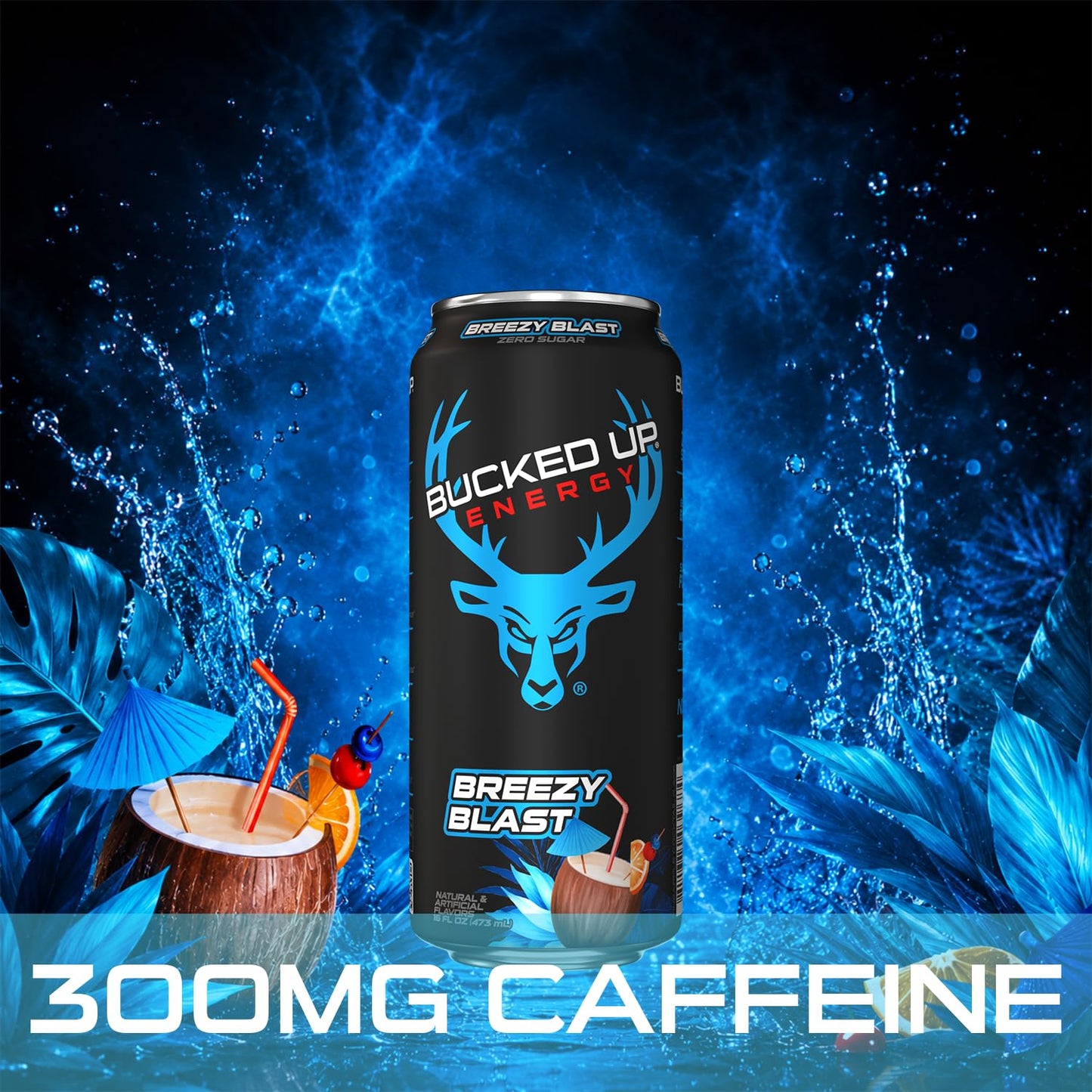 Bucked Up Energy Drink 300mg (Blood Raz) (12 CT)