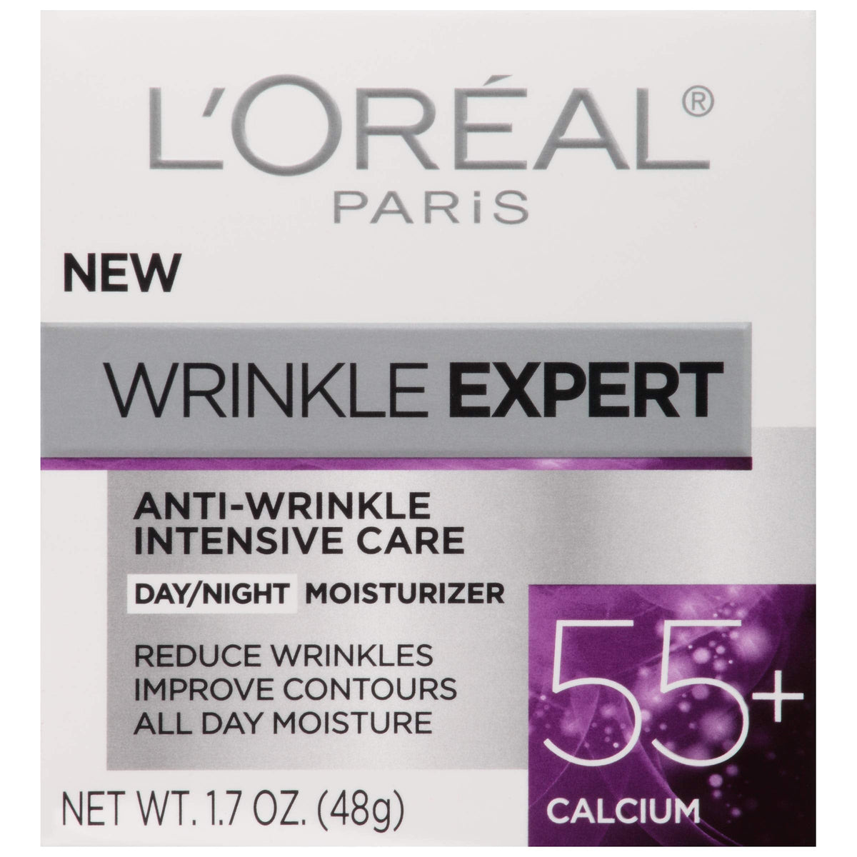 L'Oreal Paris Wrinkle Expert 55+ Anti-Aging Face Moisturizer with Calcium, Non-Greasy, Suitable for Sensitive Skin 1.7 fl. oz L'Oreal Paris