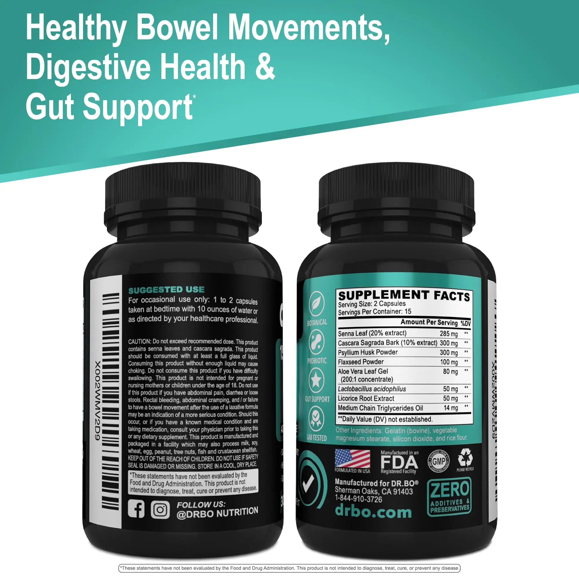Colon Cleanser Detox for Weight Flush - 15 Day Intestinal Cleanse Pills & Probiotic - Fast Natural Laxative for Constipation Relief - Bowel Movement Supplements for Stomach Bloating, Gut Loss Support DR. BO buy australia supplements