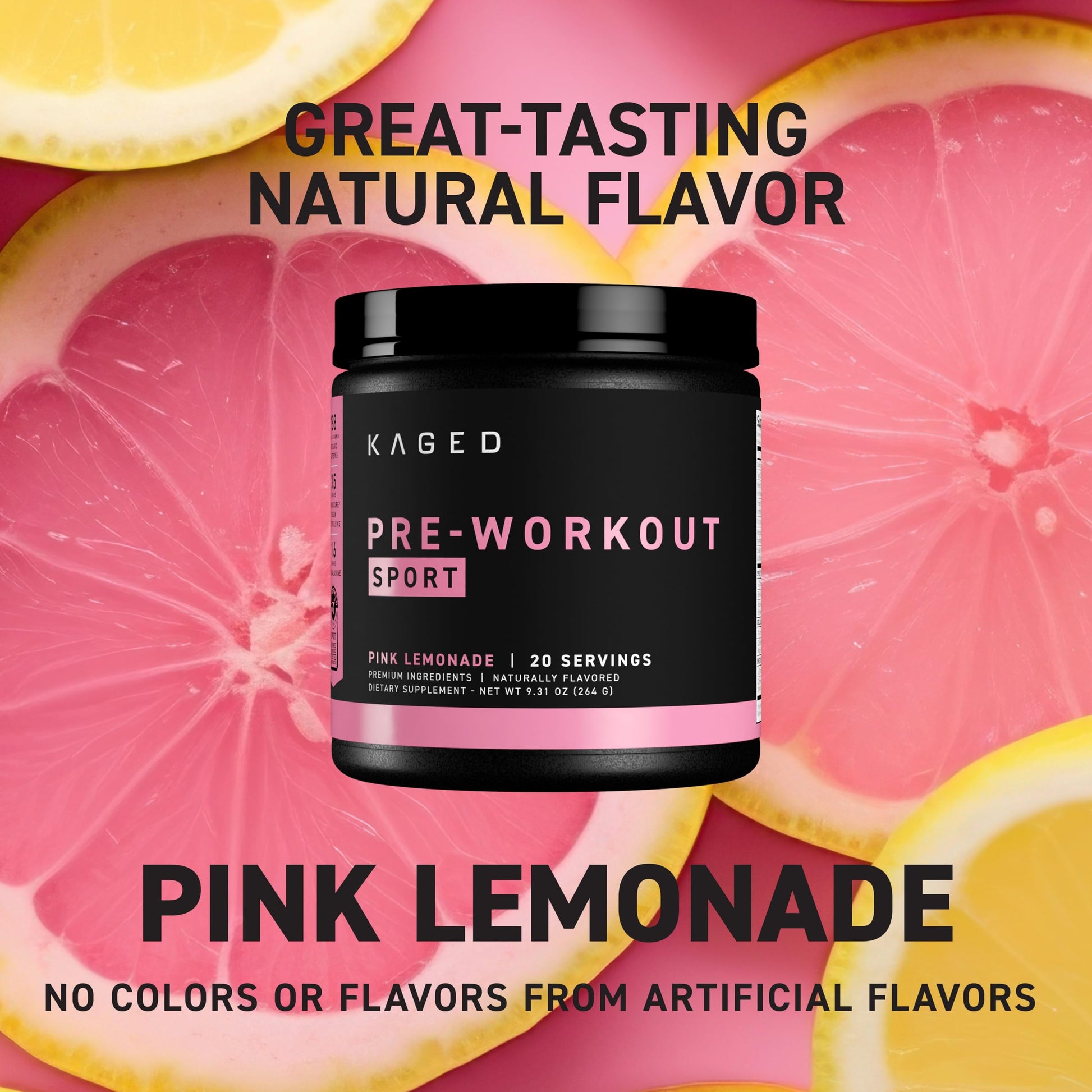Kaged Sport Pre Workout Powder for Men & Women, Pink Lemonade, Sport Certified, 188mg Caffeine, Nitric Oxide, Beta Alanine, 20 Servings Kaged buy australia supplements