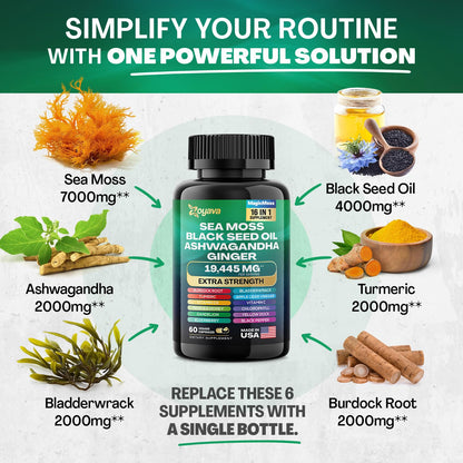 Zoyava Sea Moss 16-in-1 and Lutein 6-in-1 Bundle ZoyavaBuy Supplements Australia