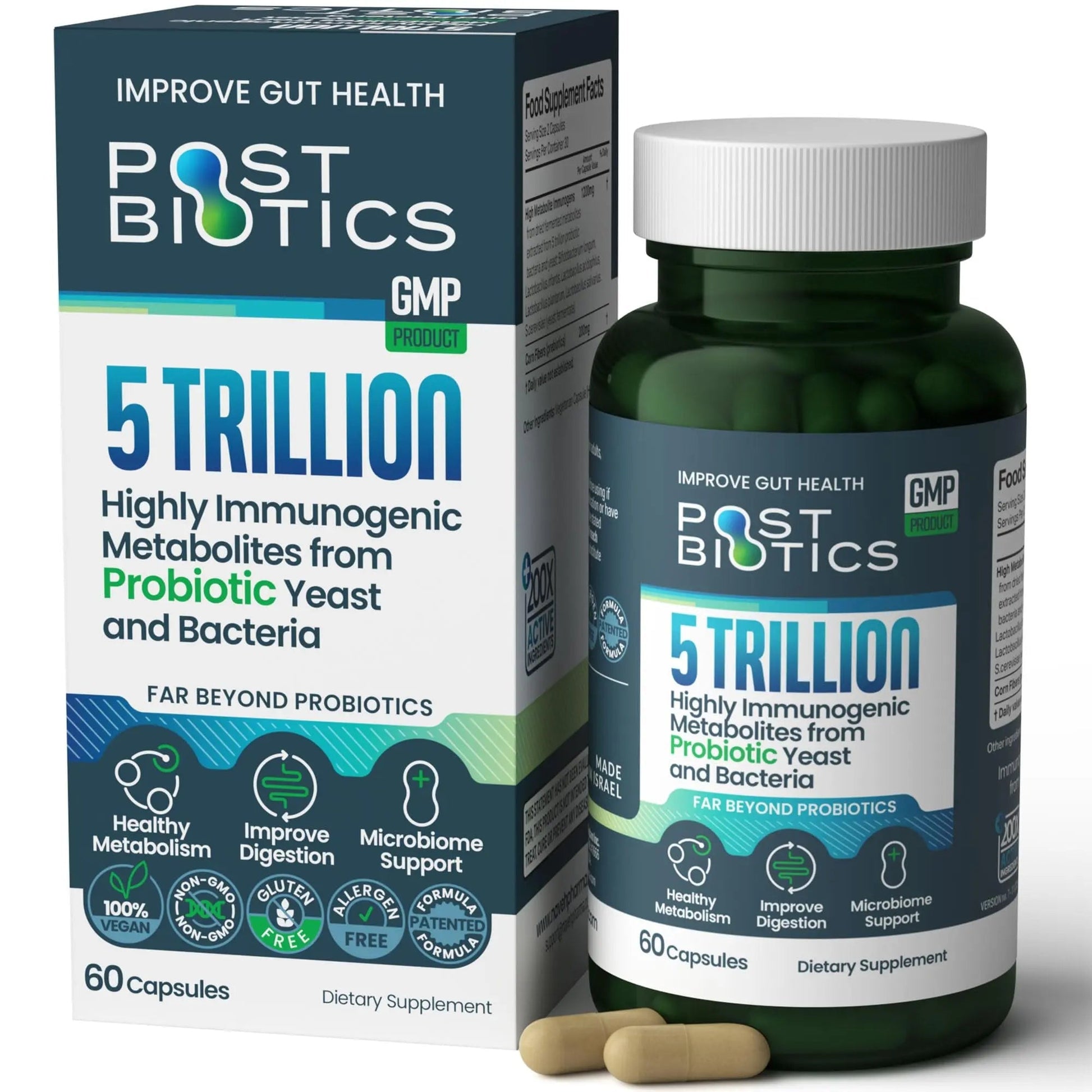 NAVEH PHARMA Adult Postbiotics Capsules for Women and Men | Postbiotics for Gut Health with 200X Ingredients Than Probiotic and Prebiotic | Supports Immunity, Digestion, Microbiome & Metabolism NAVEH PHARMA buy australia supplements