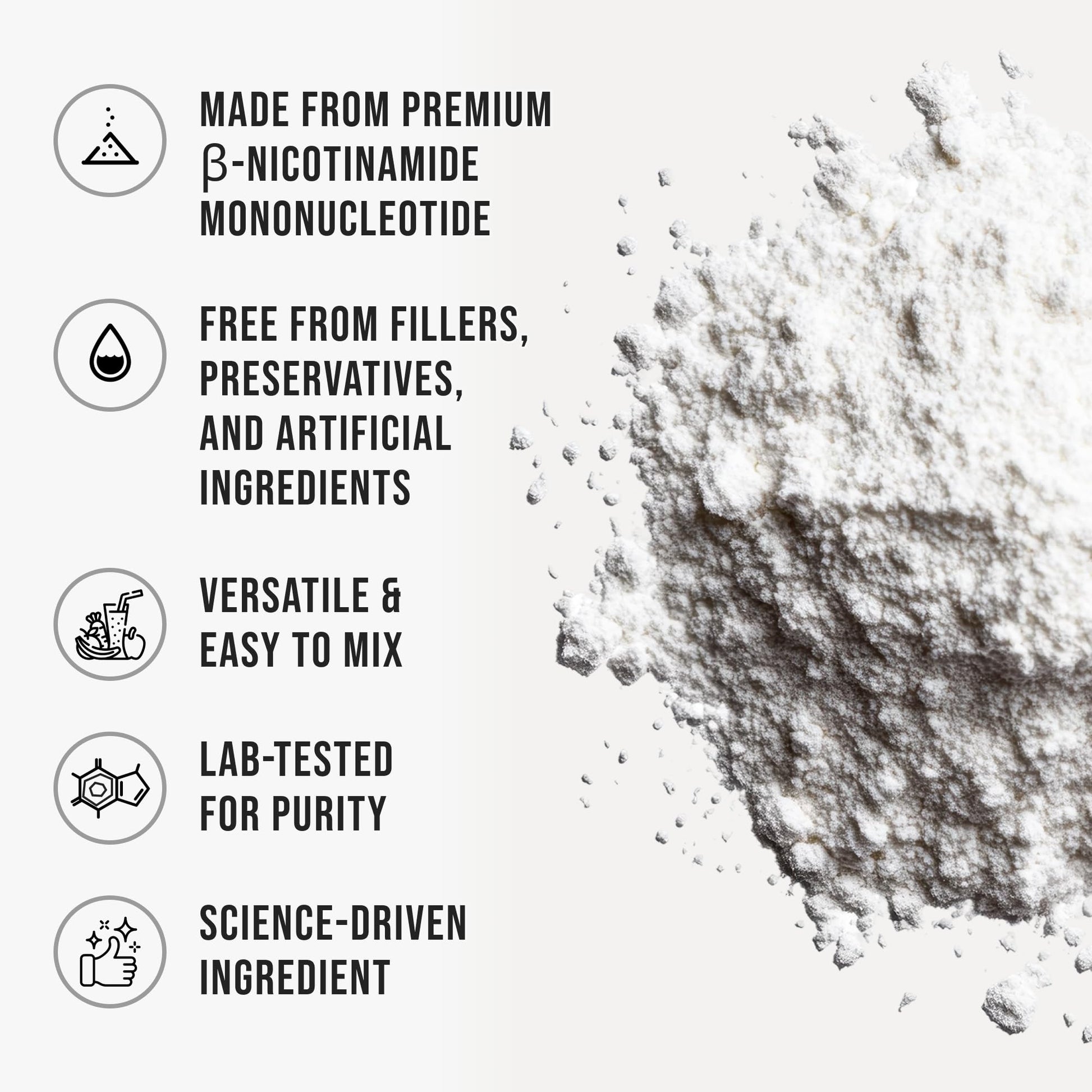 Pure NMN Powder Nicotinamide Mononucleotide Quick Dissolved NMN Supplement Powder 100% Unflavored NMN Supplement Supports NAD+ Levels Vegan Friendly Non-GMO, 50g WHYZ buy australia supplements