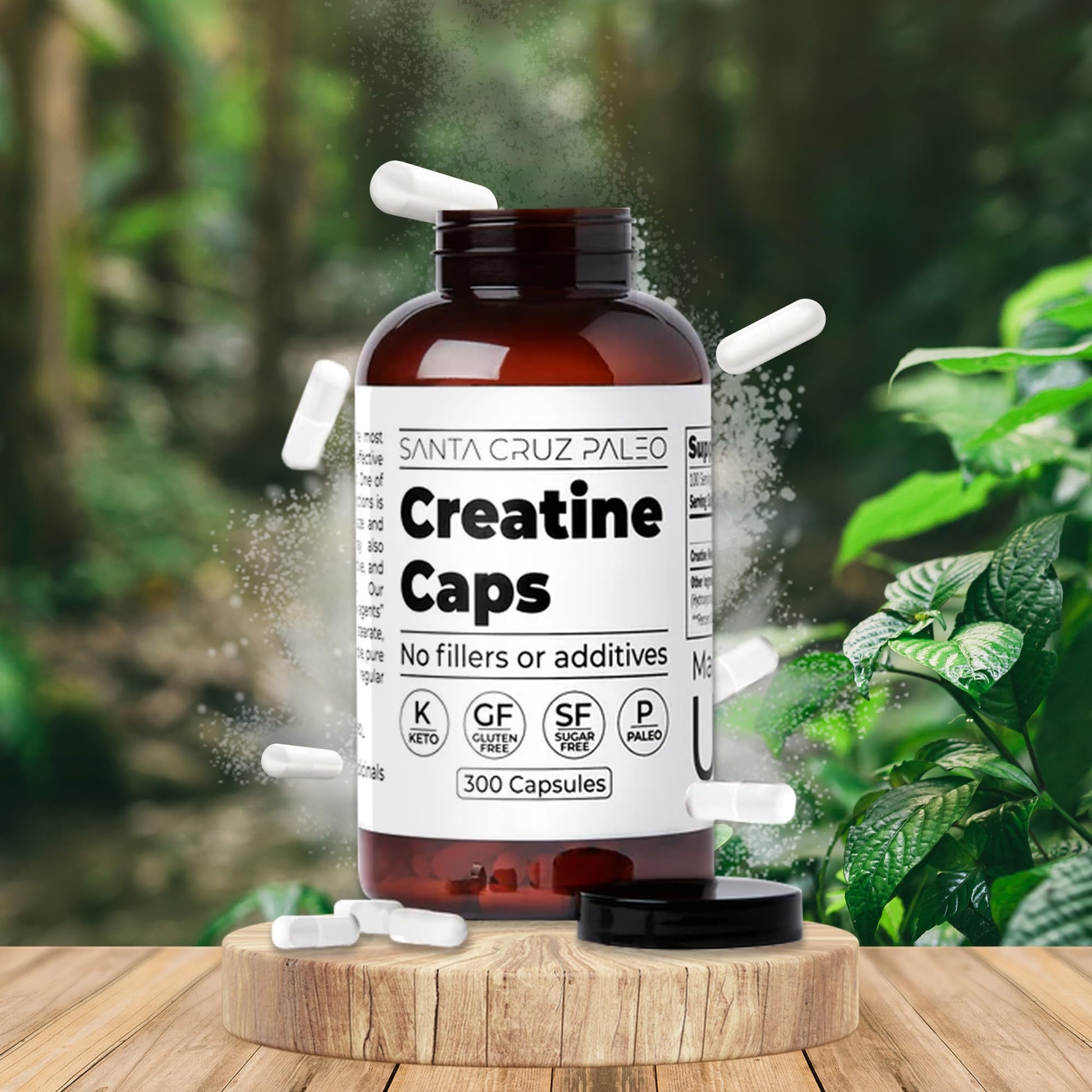 Santa Cruz Paleo Creatine Capsules, Supports Muscle Growth & Energy, Gluten Free, Keto, Sugar Free, Paleo, No Fillers or Additives, Creatine Monohydrate Pills, Santa Cruz Paleo buy australia supplements