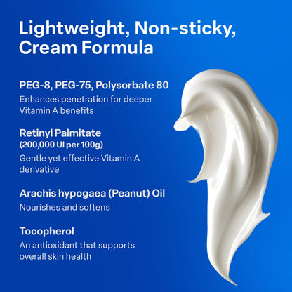 A313 French Pharmacy Vitamin A (Retinoids) Lightweight Face Cream for Anti-Aging, Reduce Wrinkles, Prevents Acne Breakouts A313