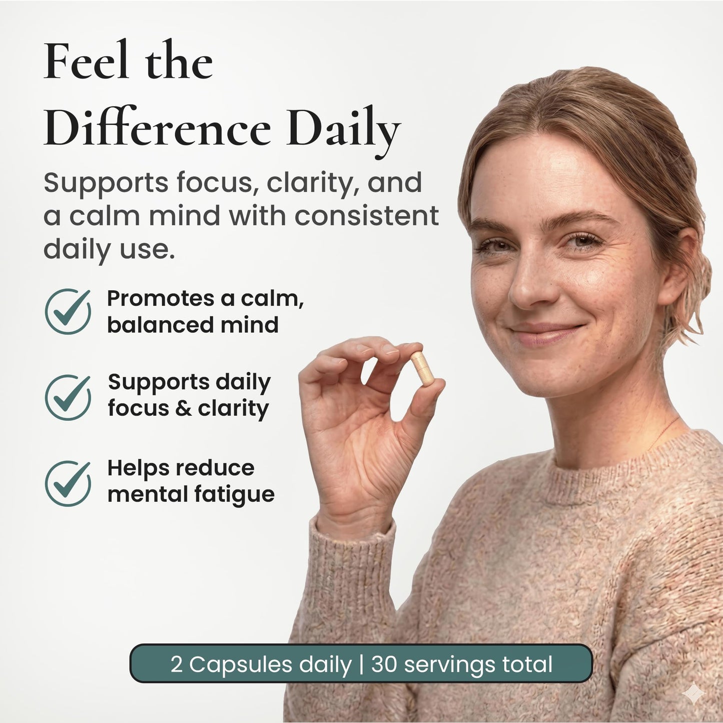 ELEVITA WELLNESS Focus Supplement (Made in Italy) | Premium Blend with L-Theanine, Lion's Mane & B Vitamins, Saffron and Vitamin D | Focus & Cognitive Support for Men & Women ELEVITA WELLNESS