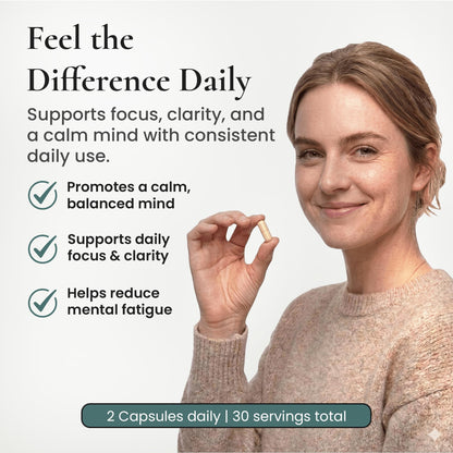 ELEVITA WELLNESS Focus Supplement (Made in Italy) | Premium Blend with L-Theanine, Lion's Mane & B Vitamins, Saffron and Vitamin D | Focus & Cognitive Support for Men & Women ELEVITA WELLNESS