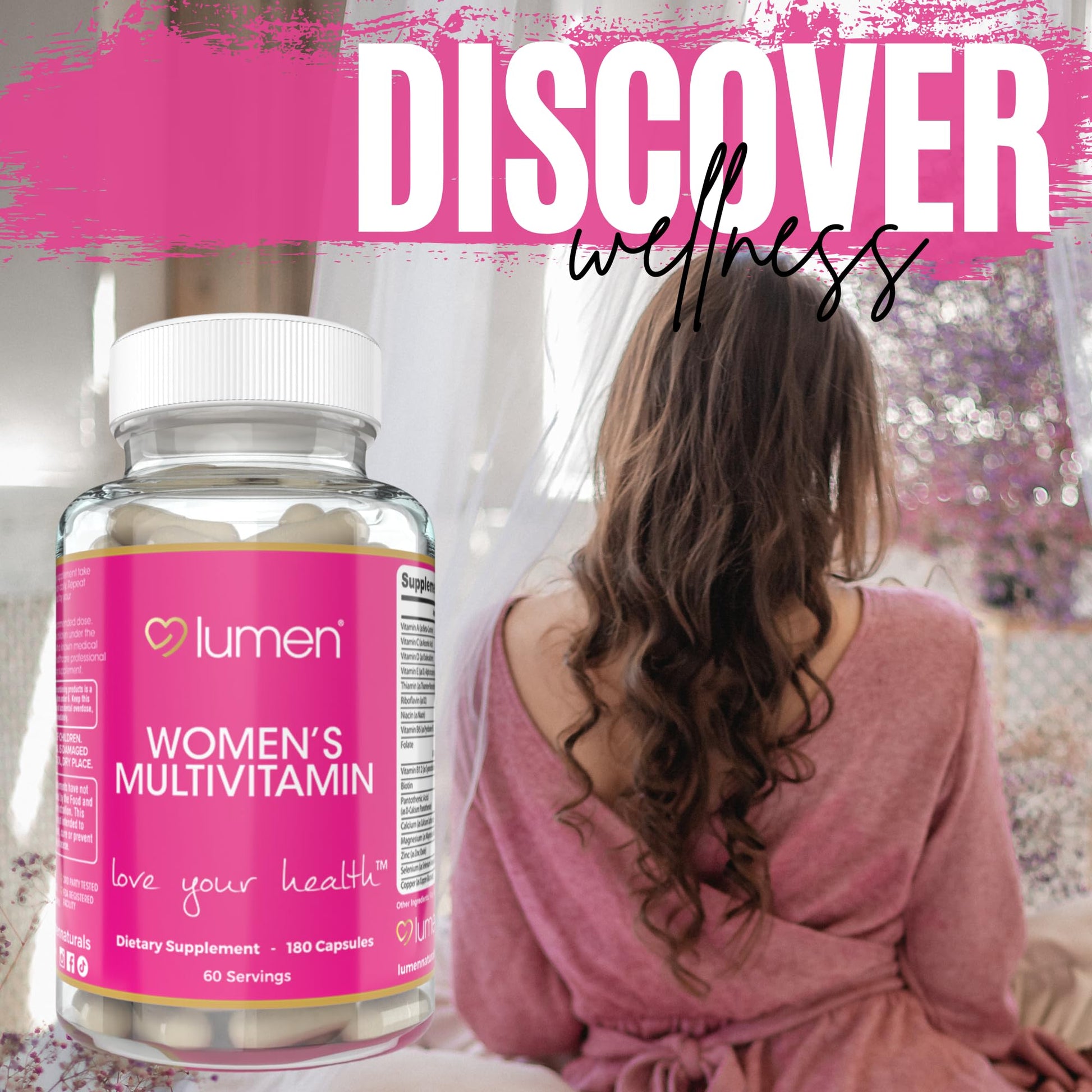 Lumen Naturals Women's Multivitamin Vitamin B12, A, C, D, & E - 180 Count - 60 Servings - Veggie Capsules Lumen Naturals buy australia supplements