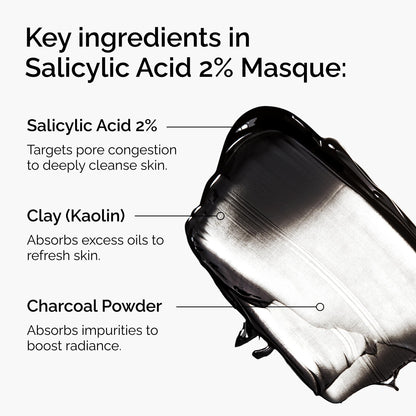 The Ordinary Salicylic Acid 2% Masque, Clarifying Charcoal & Clay Mask for Blemish-Prone Skin, 1.7 Fl Oz The Ordinary