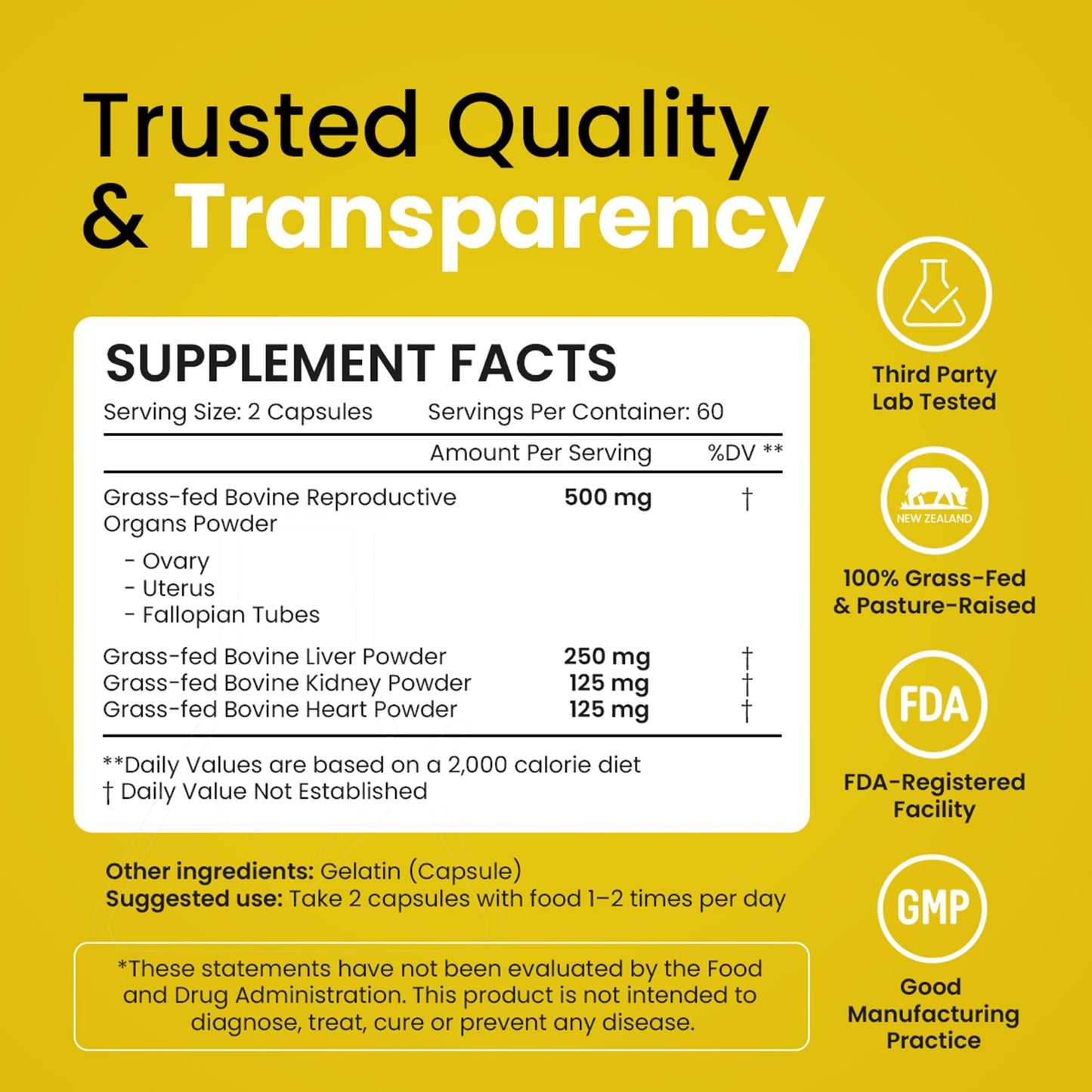 Beef Organ Supplement for Women – Grass Fed Liver, Uterus, Ovary, Heart, Kidney – 30+ Nutrients to Support Hormone Balance, Cycle Health, Energy, Immunity Bloomeo