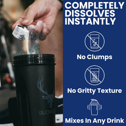 Bucked Up Pure Micronized Creatine Monohydrate for Women and Men - Easy to Mix and Unflavored - 5G Per Serving - 50 Servings - 250 Grams Per Container