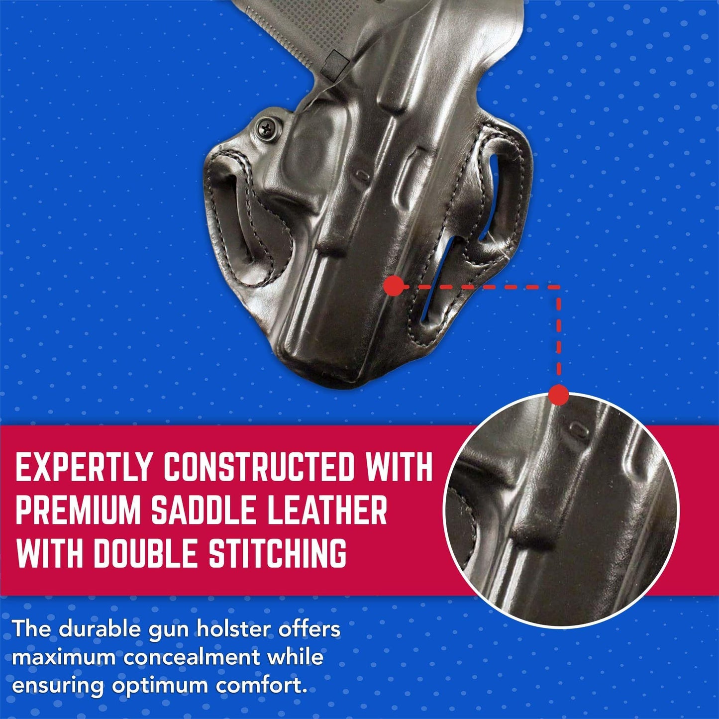 DeSantis Thumb Break Scabbard - OWB Gun Holster for Men and Women, Leather Belt Slide Holster for Pistols, Exact Molding, Secure and Highly Concealable OWB Carry Gsupps Australia