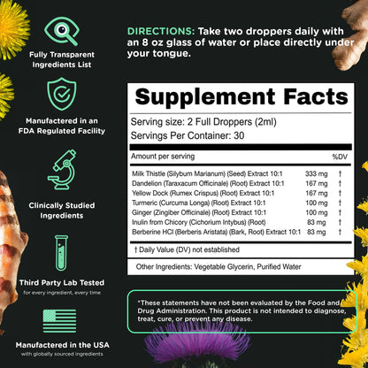 SuperBonsai Super Liver Support with Milk Thistle - All Natural Liver Cleanse Detox & Repair Aid - Doctor-Formulated Liver Supplement SuperBonsai