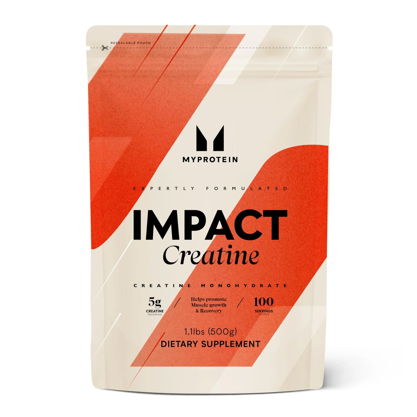 Myprotein Creatine Monohydrate Powder, 100 Servings (1.1lbs), Pure Unflavored Creatine Powder, Post/Pre Workout Supplement for All Sports & Exercises Myprotein